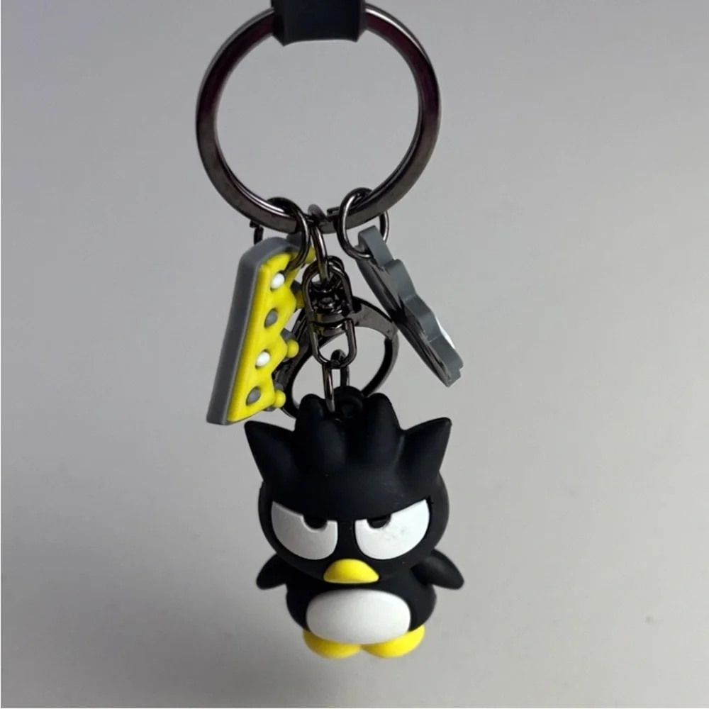 Sanrio Badtz-Maru Black and Yellow Character Keychain/Backpack Charm